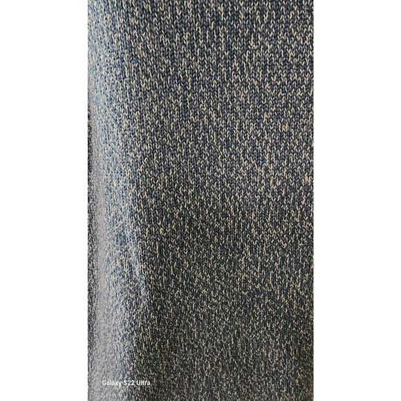 Latitude Vtg 90s Blue Brown Speckled Cotton Sweater Men XL Long Sleeve V- Neck - Picture 9 of 9